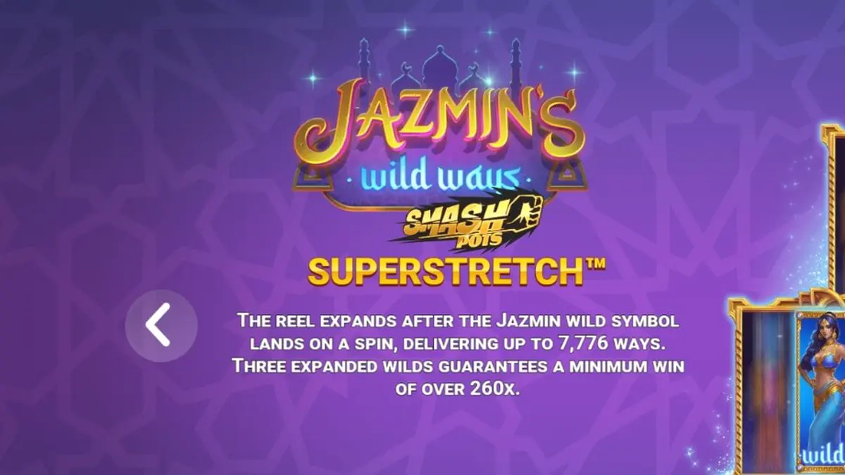 Jazmin’s Wild Ways Smash Pots™ slot dengan tema Arabian yang mewah